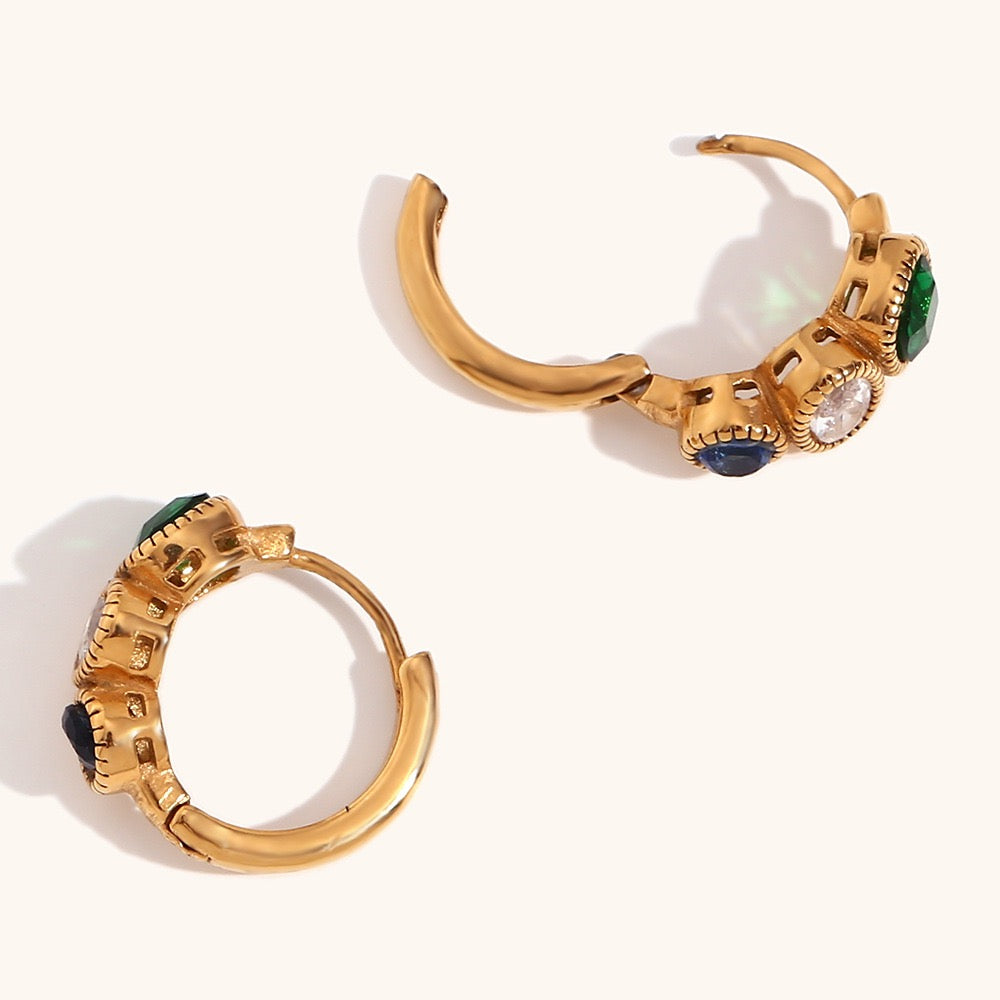 Onnina Vintage green hoops