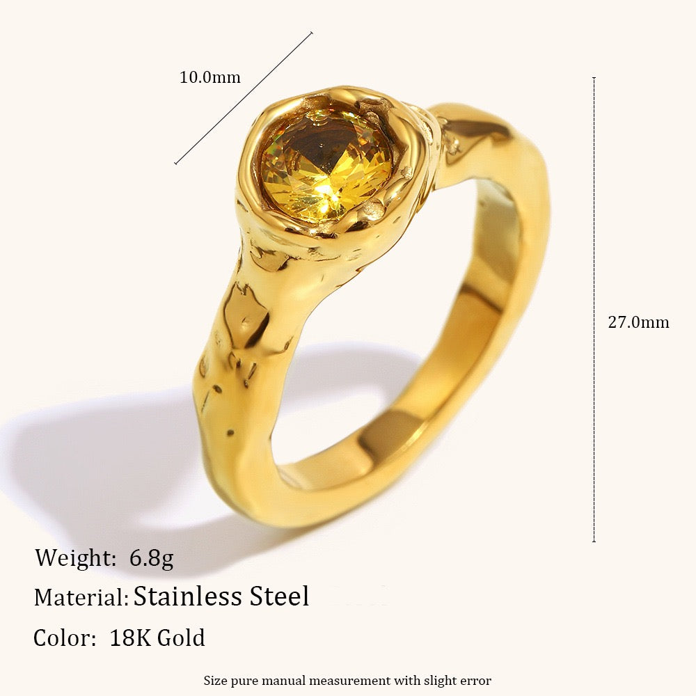 Starry night rock rings