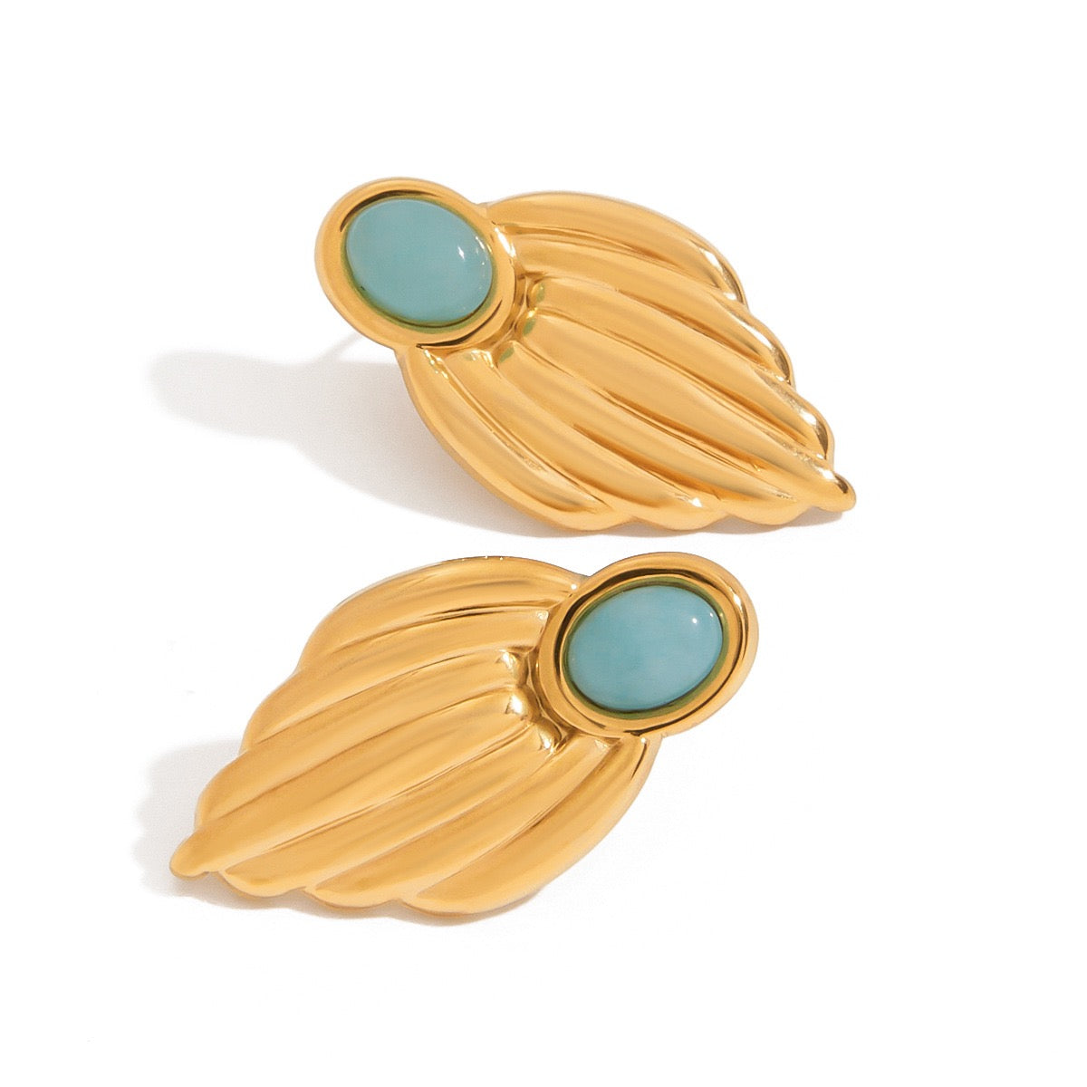 Blue ocean earrings