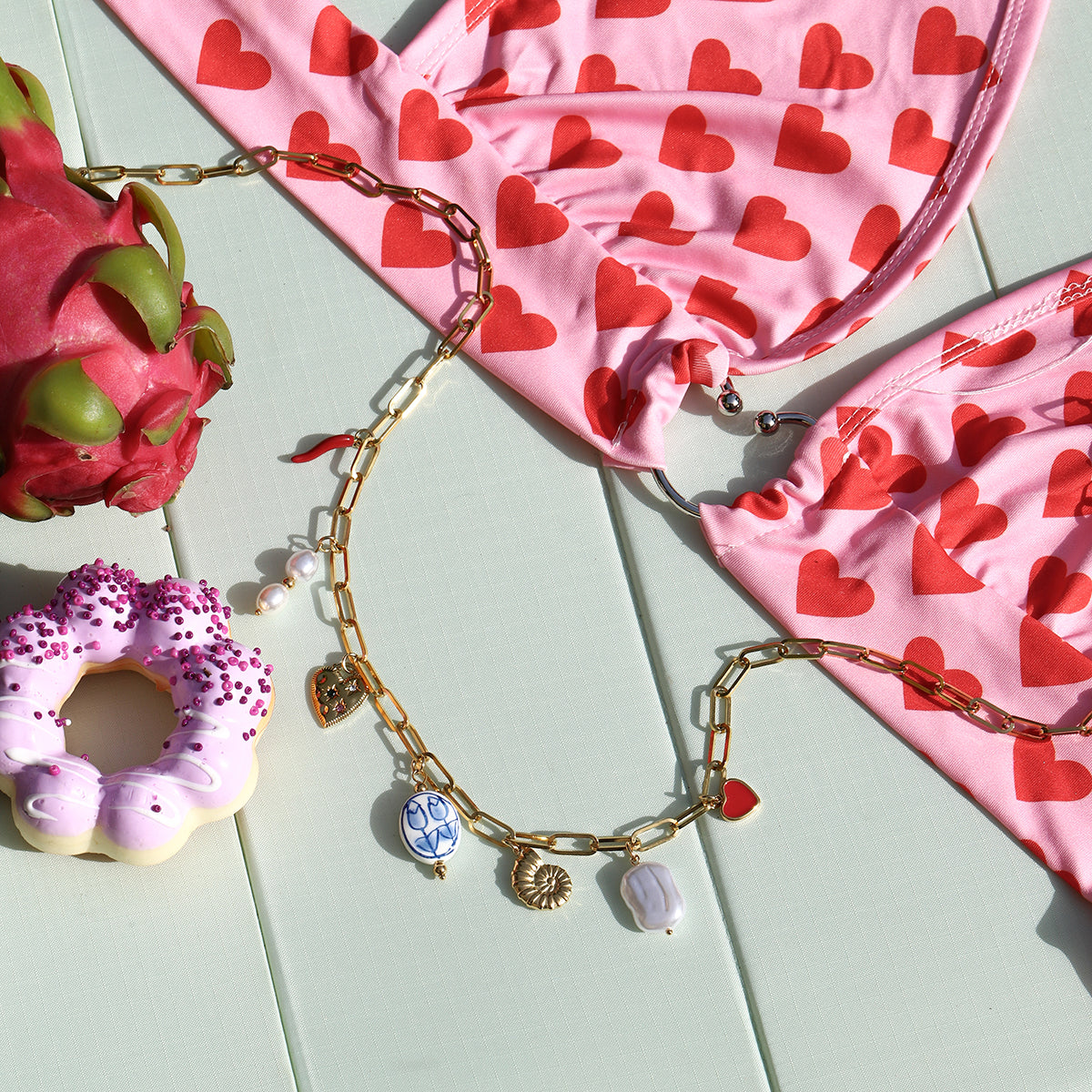 Red chilli charm waist chain