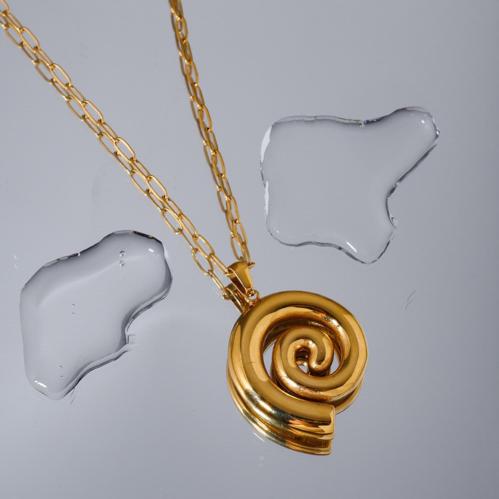 Three swirls earrings necklace collections