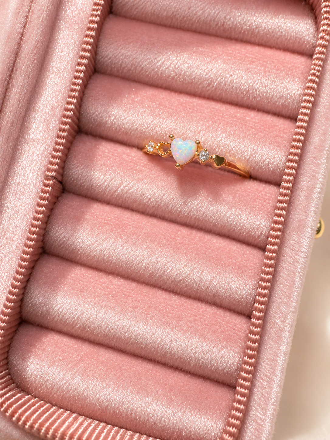 Dainty opal sterling silver rings collections