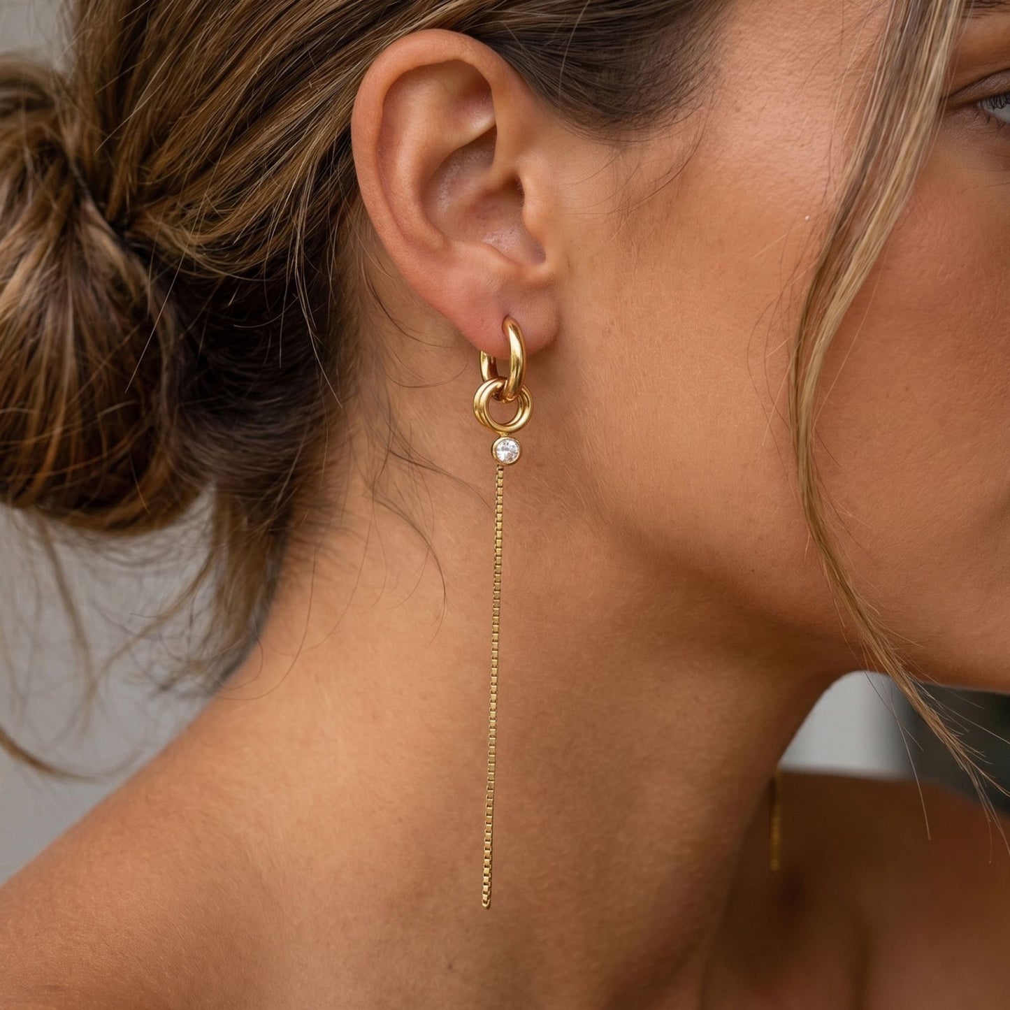 Long hoops earrings