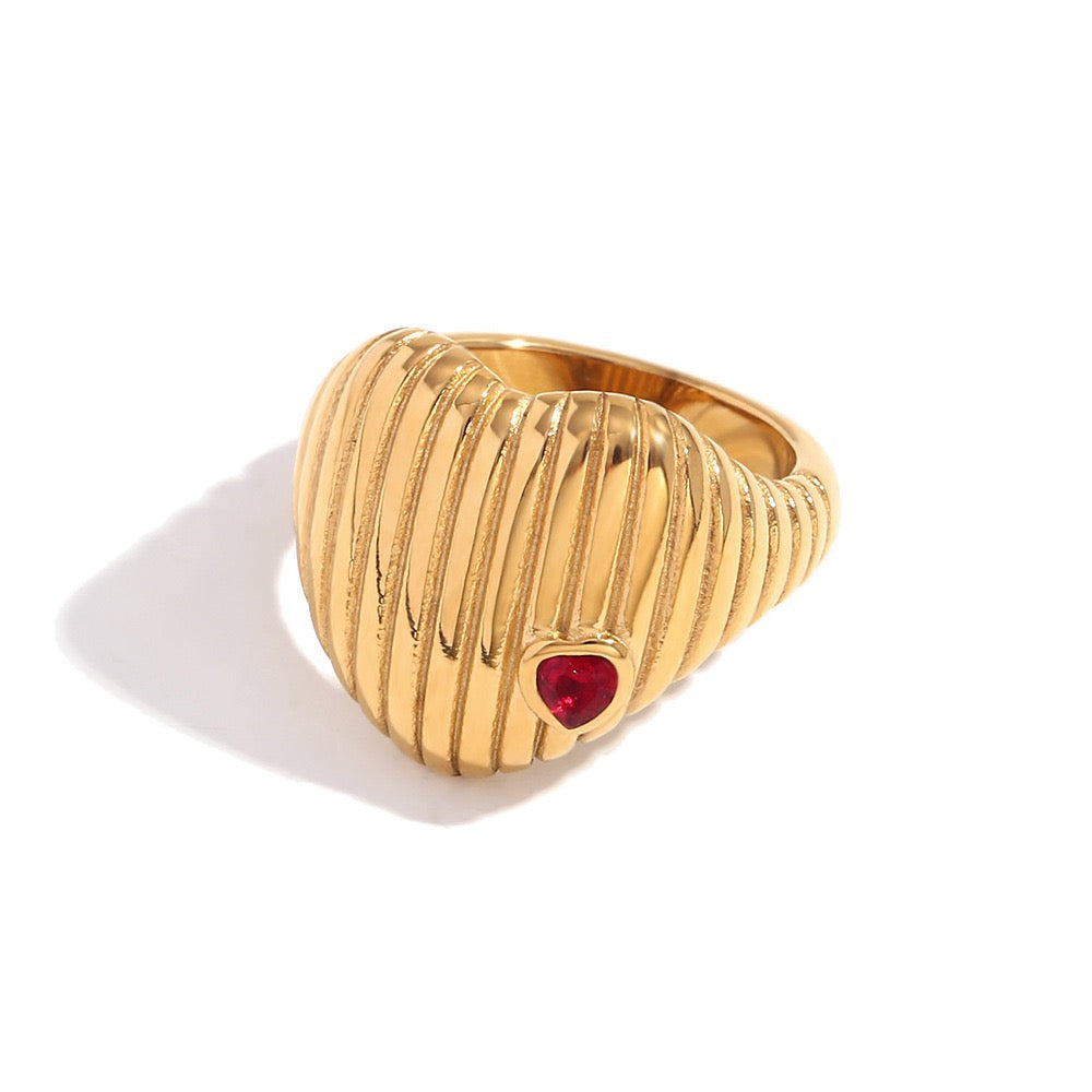 Celeste Heart Rings