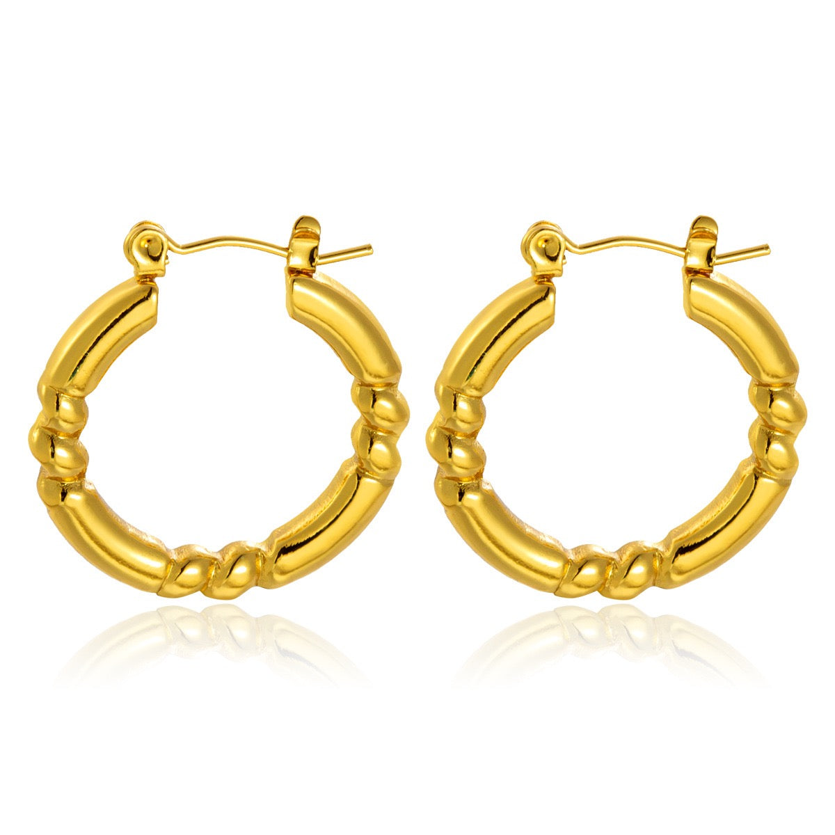 Beady classic hoops