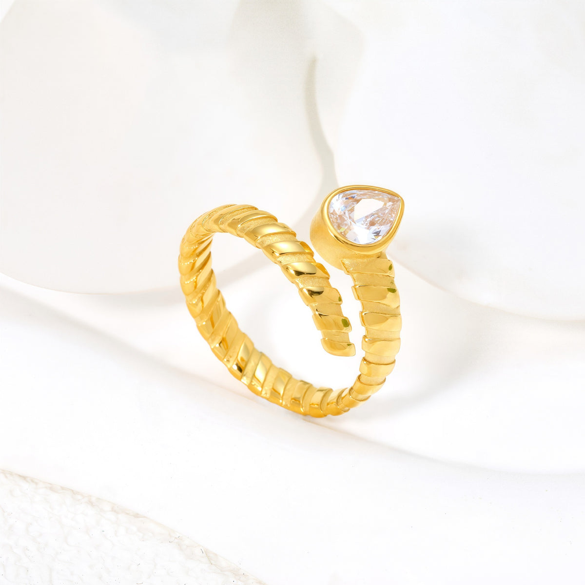Cresia Cross stone rings