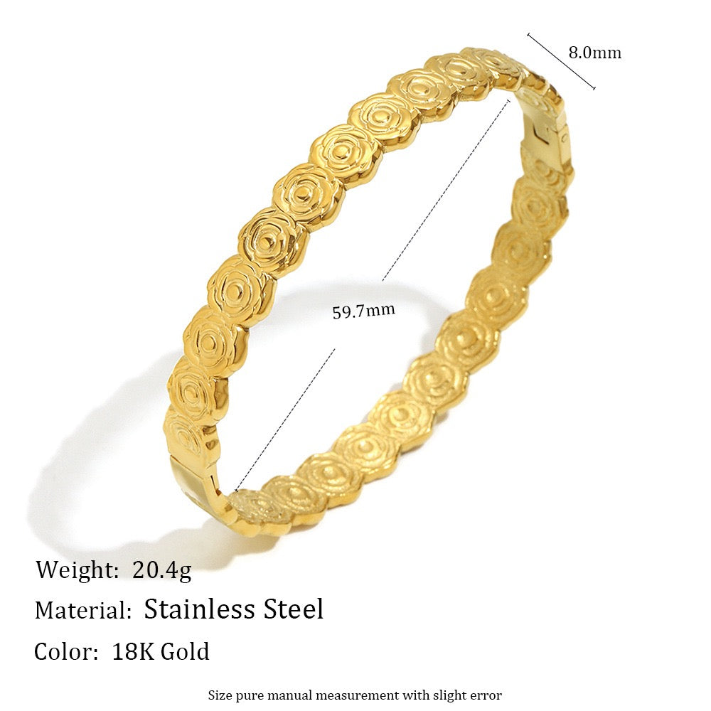 Camellia flower bangle