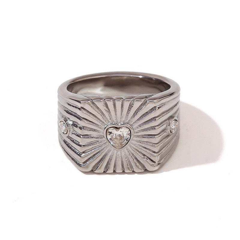 Celeste Heart Rings
