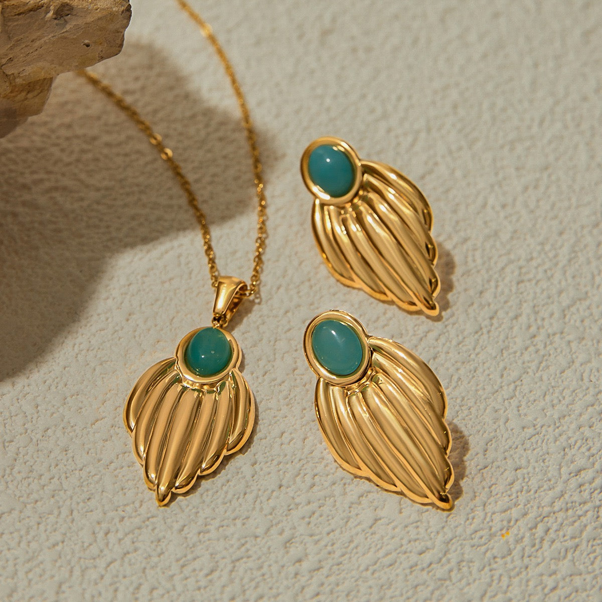 Blue ocean earrings