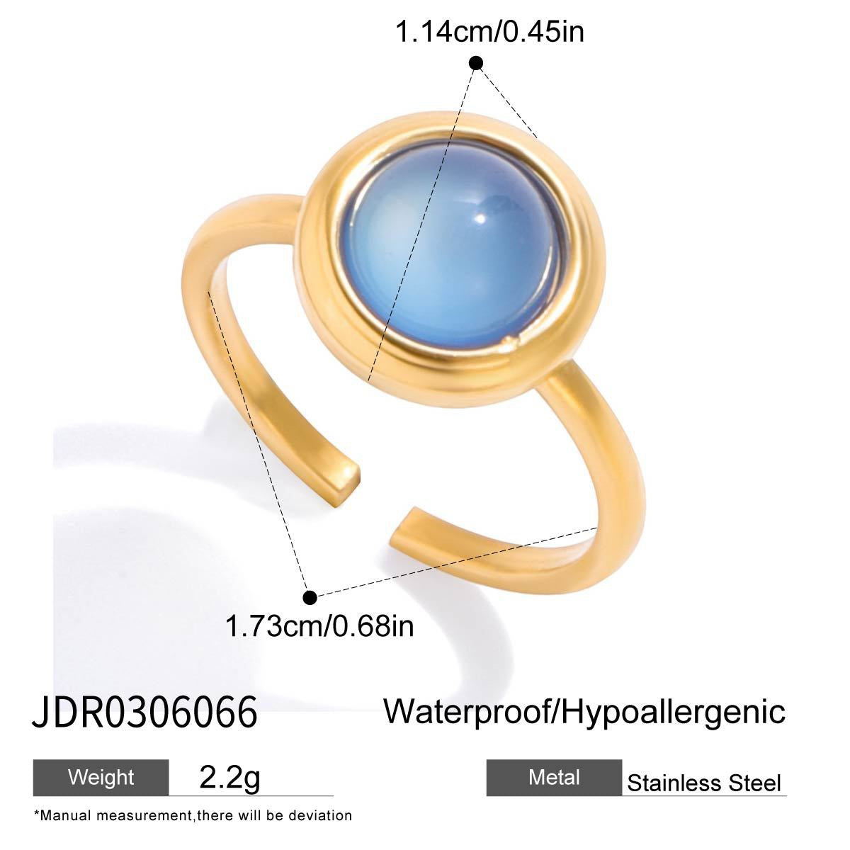 Blue horse shoe rings collection