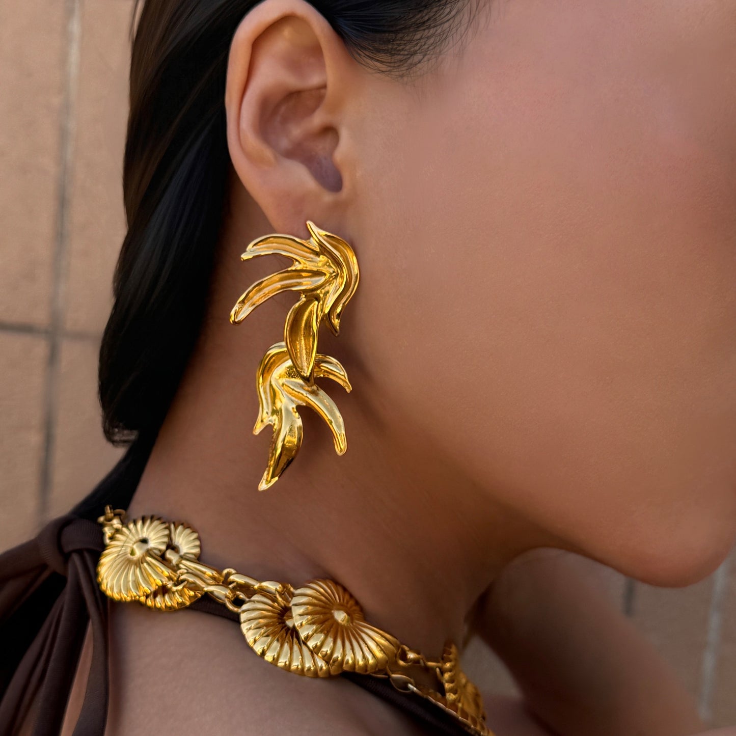 Seaweed earrings