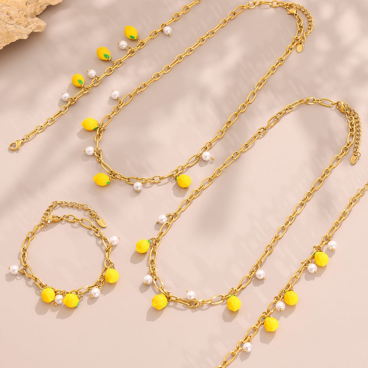 Strawberry fruit charm set collection