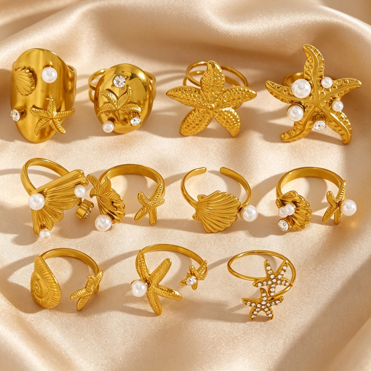 Pearly ocean starfish rings