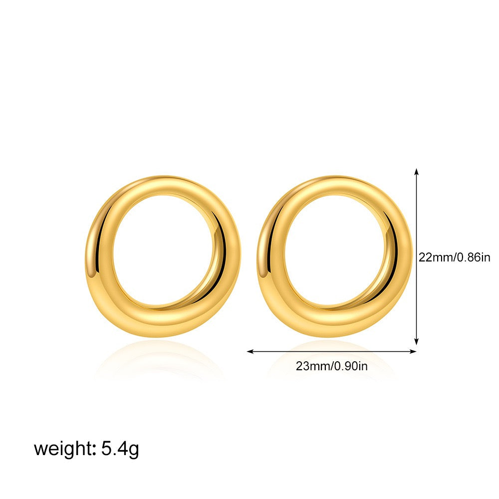 Oval hoops earrings