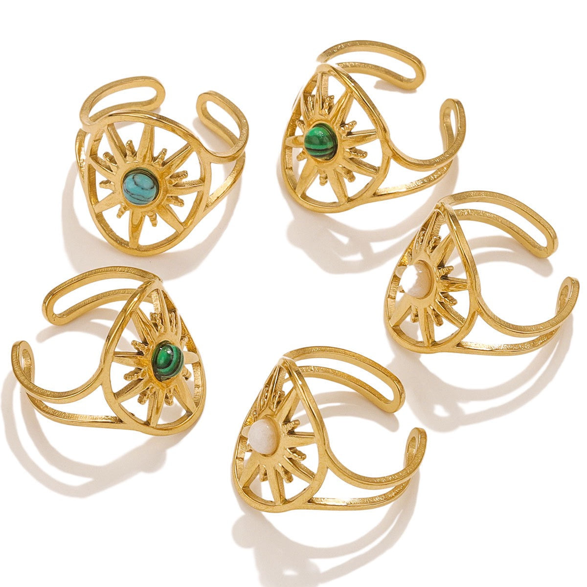 Round stars rings
