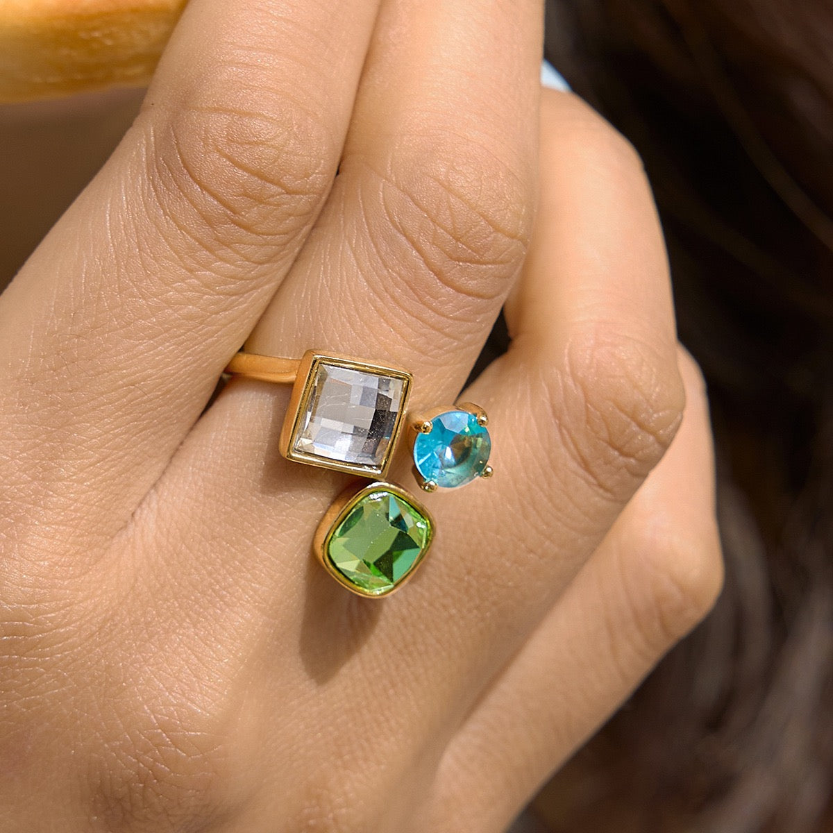 Emerald lake ring