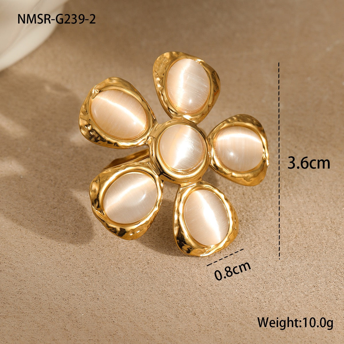Floréa Cat Eye Flower Ring