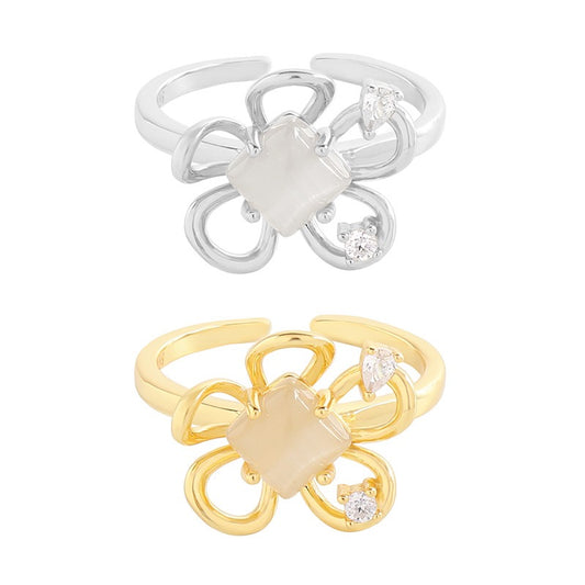 Blossom sterling silver flower ring