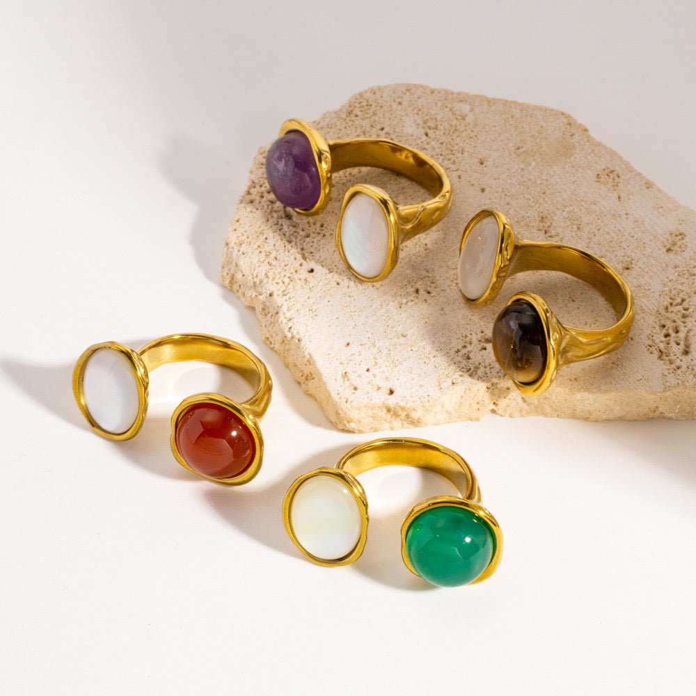 Double gems rings