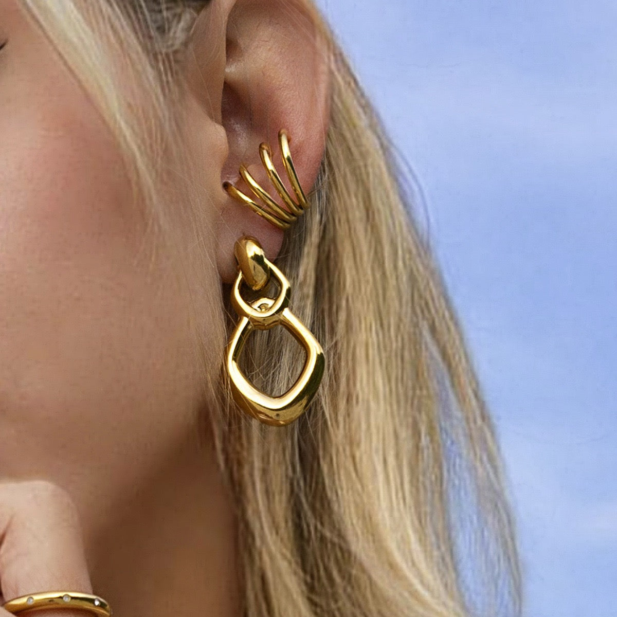 Louisa hoops abstract earrings