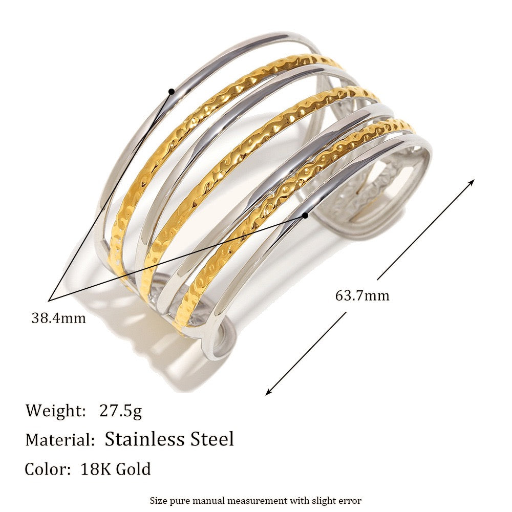 Two tones layer bangle
