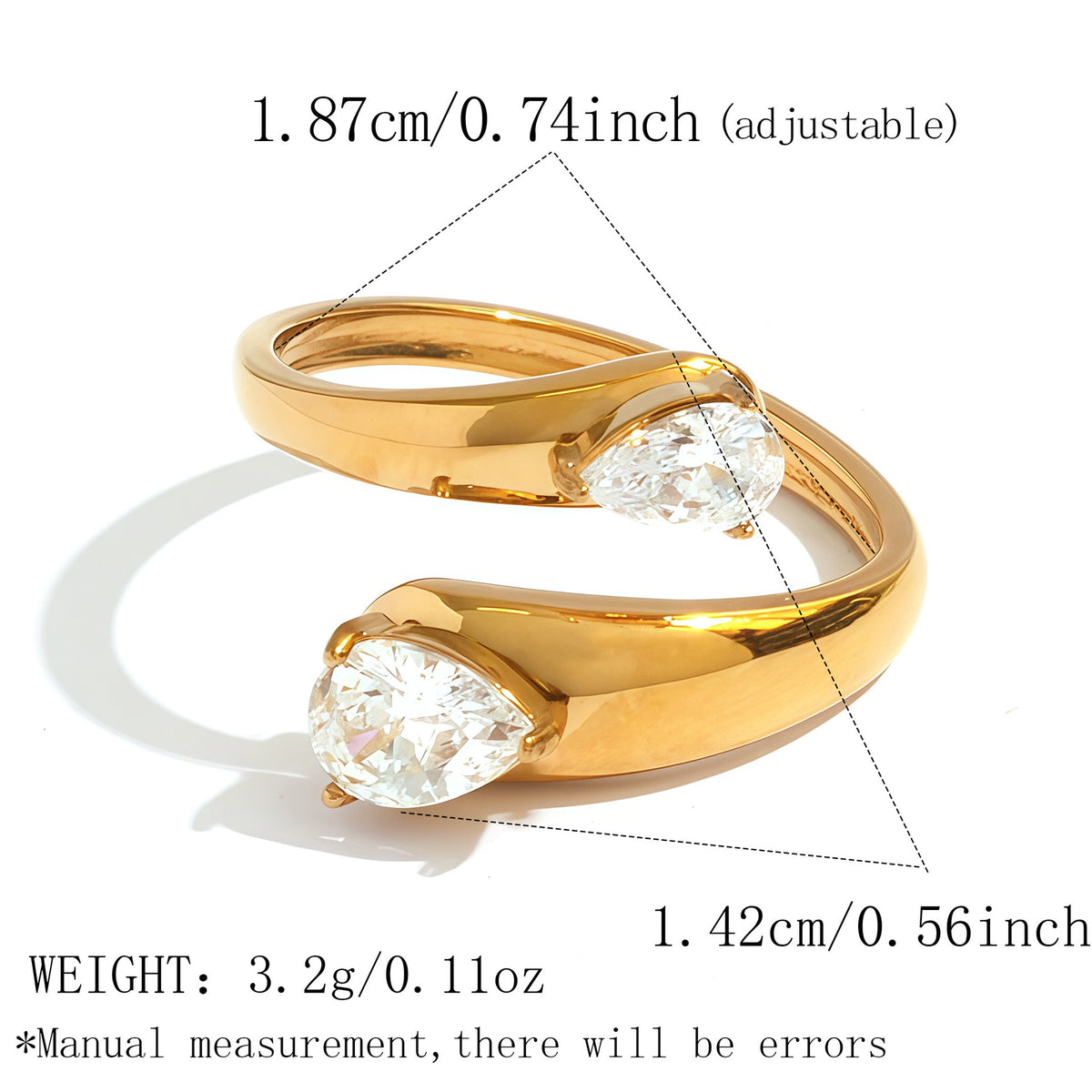 Cresia Cross stone rings