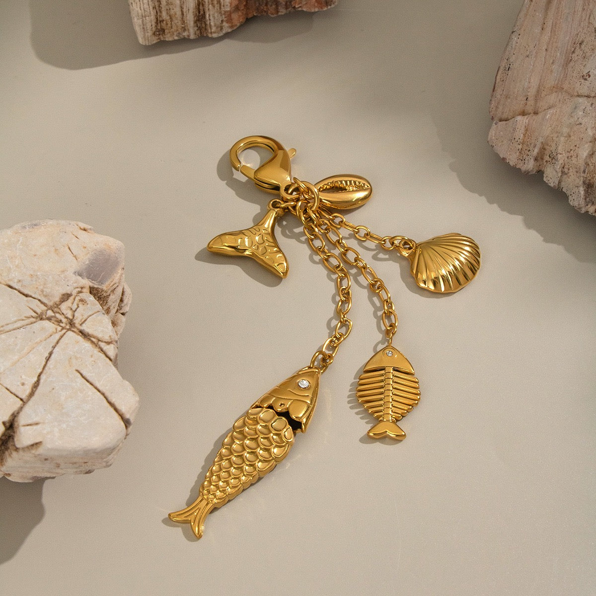 Beach side key chain / bikini pendant