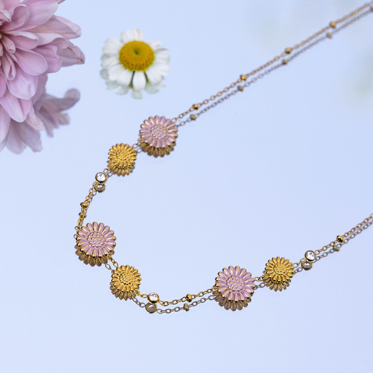 Pink Daisy necklace