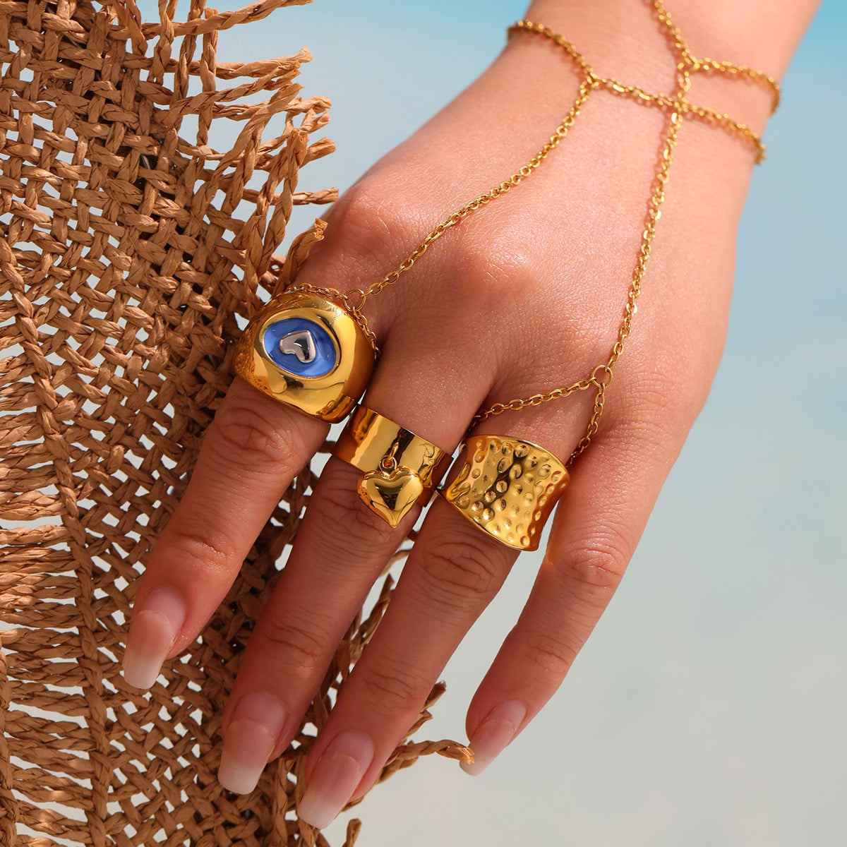 Celeste Heart Rings