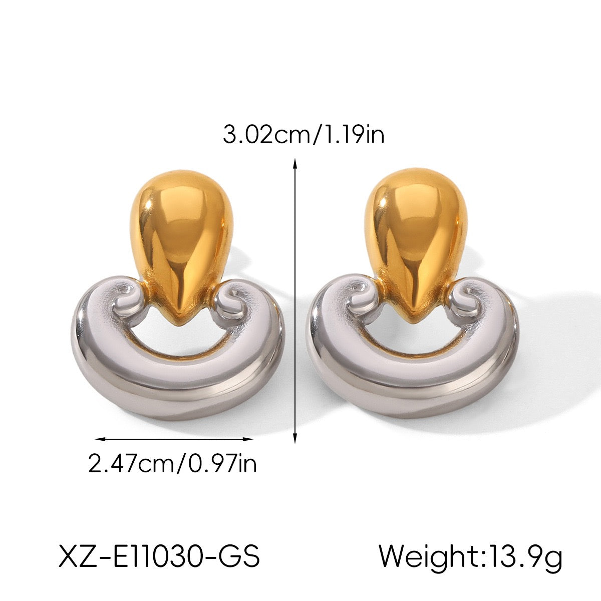 Louisa hoops abstract earrings