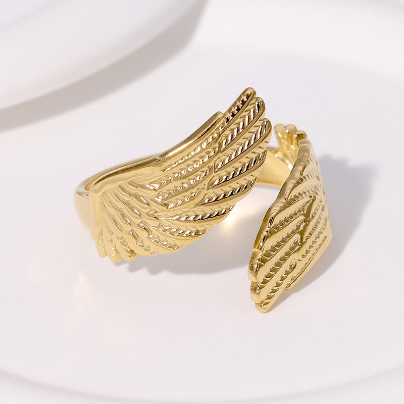 Angel wings rings