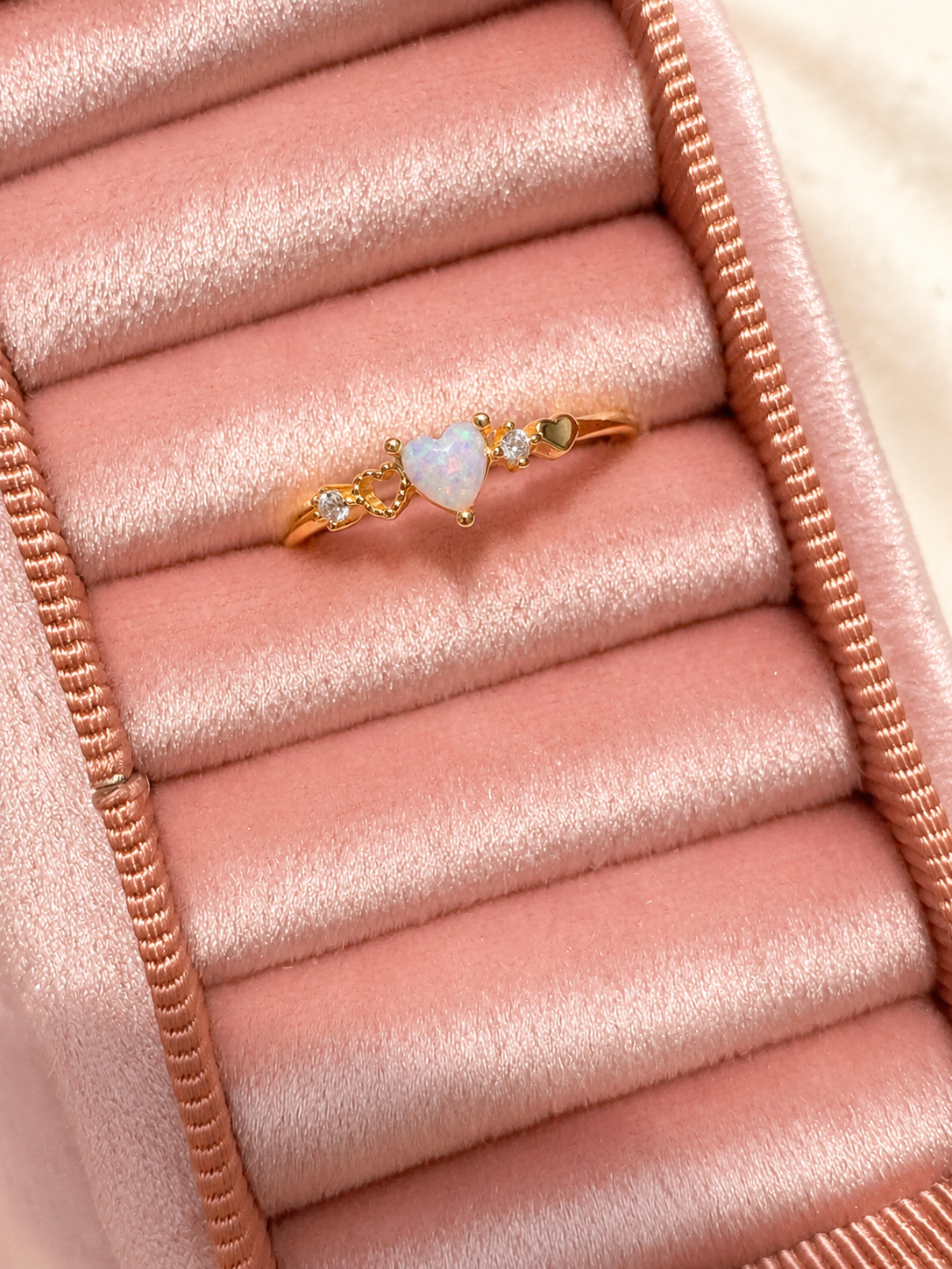 Dainty opal sterling silver rings collections