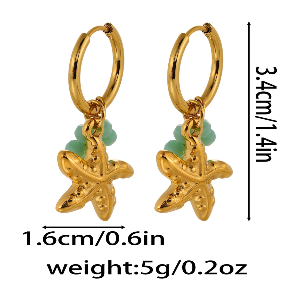 Pink charm ocean earrings