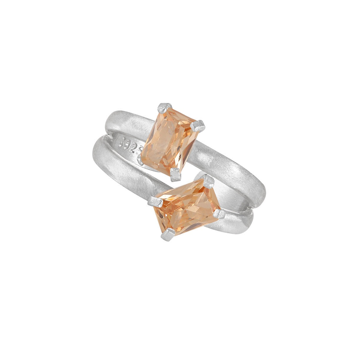 Colored Rock Sterling Silver Ring