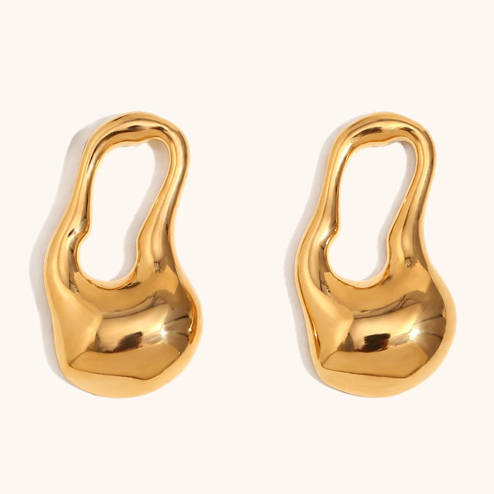 Oval hoops earrings