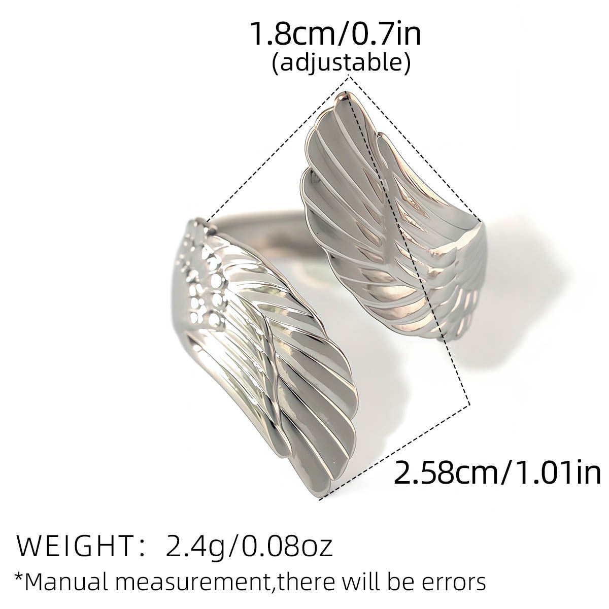 Angel wings rings