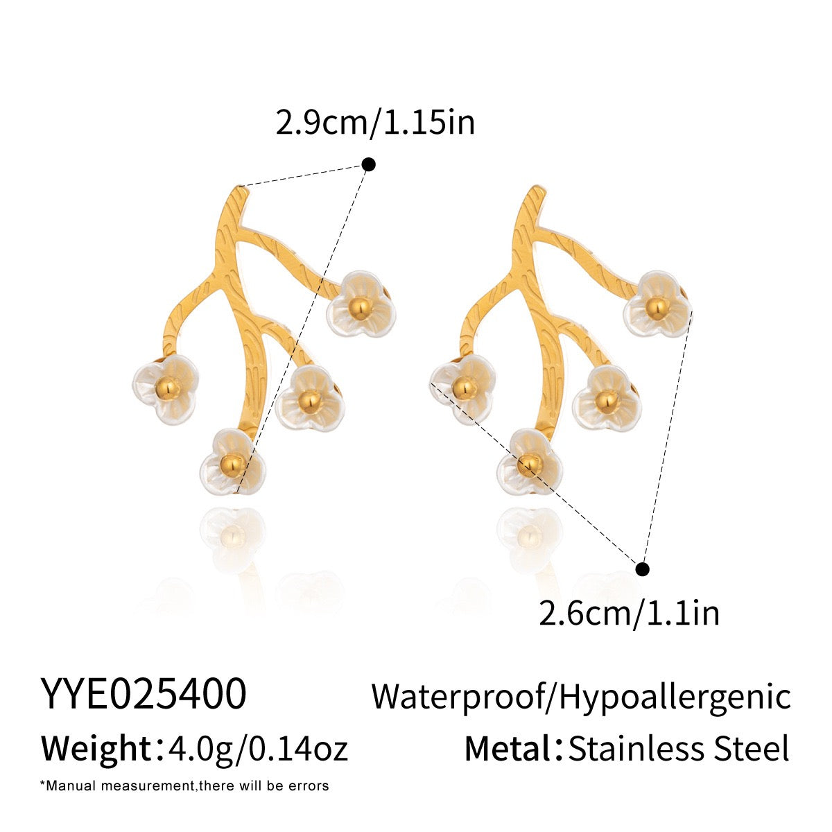 Tizzy pearly flower earrings