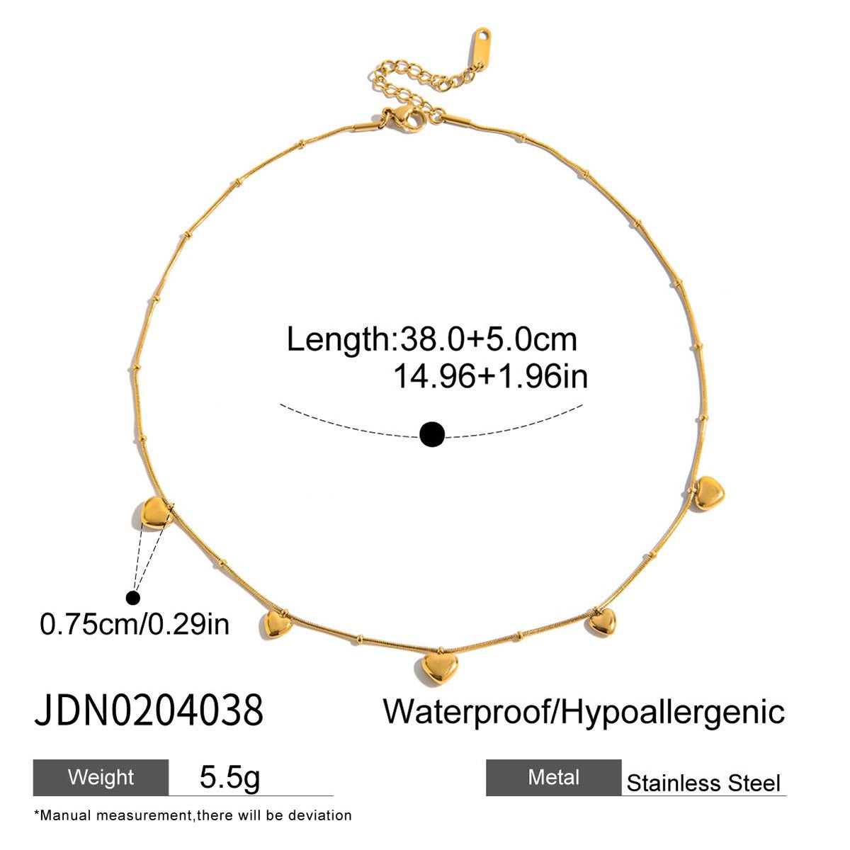 Dainty heart necklace