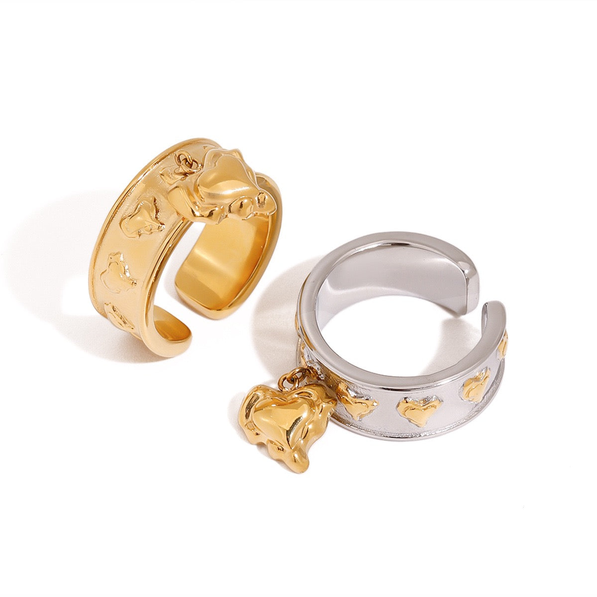 Celeste Heart Rings