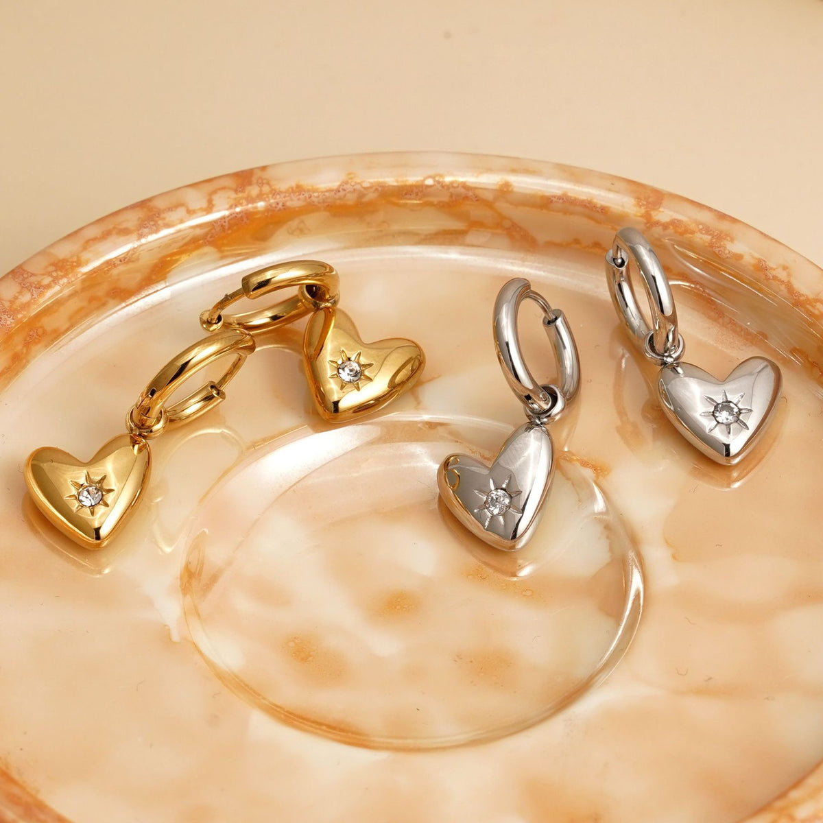 Selene Heart earrings