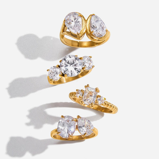 Shine star rock rings