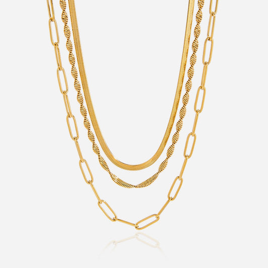 Three layer necklace set