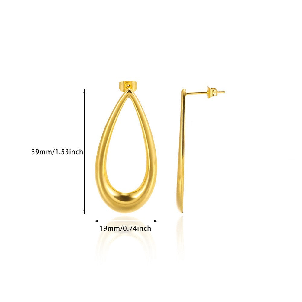 Oval hoops earrings