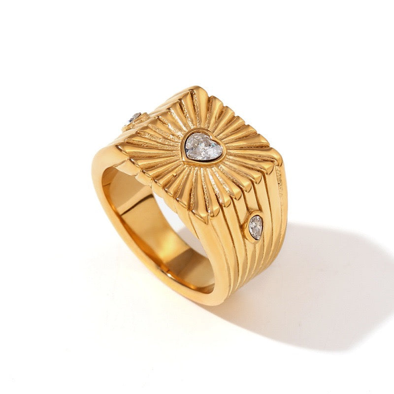 Celeste Heart Rings
