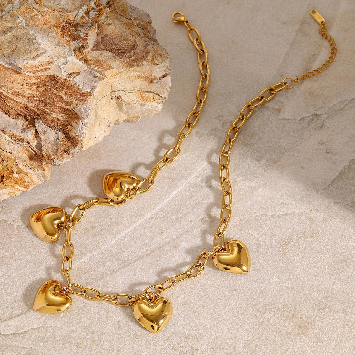 Heart charm necklace