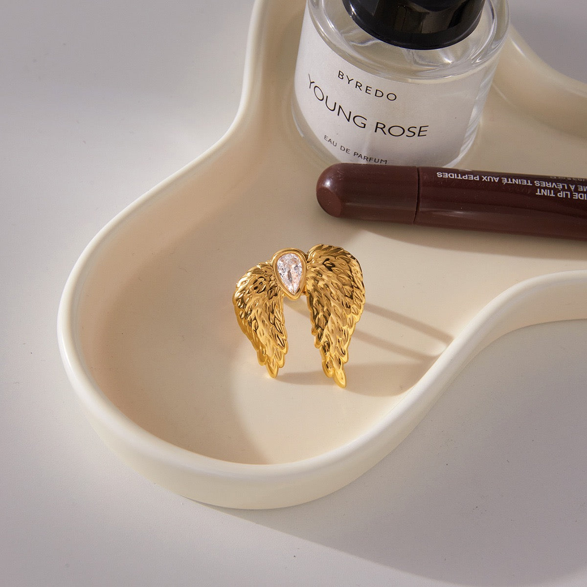 Angel wings rings