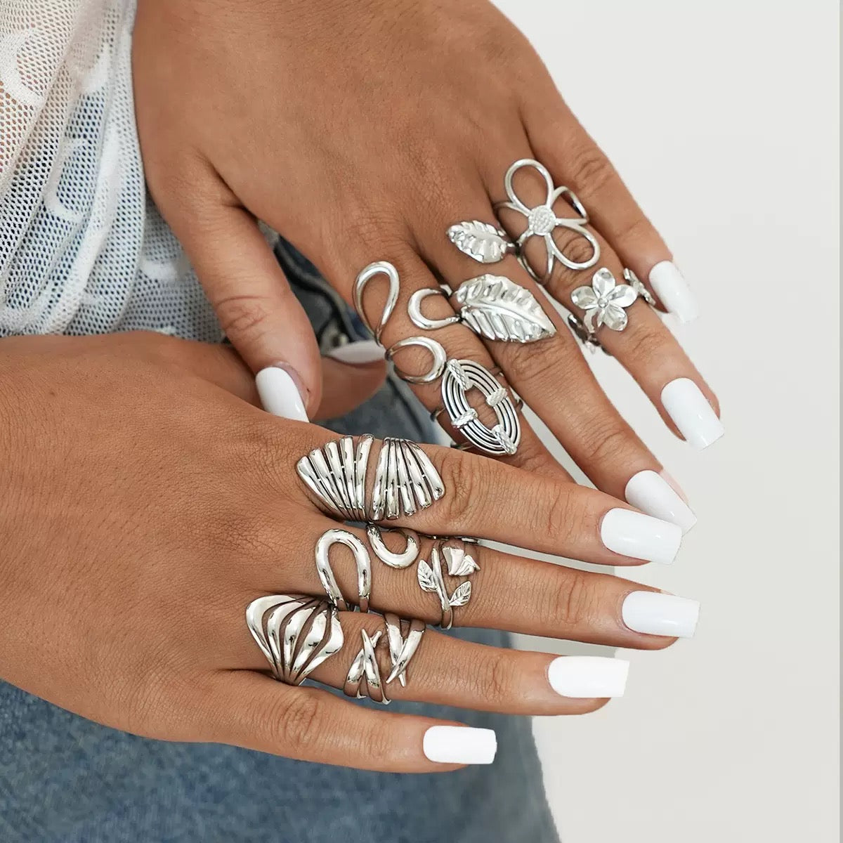 Silver paradise rings