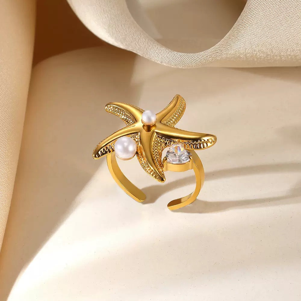 Pearly ocean starfish rings
