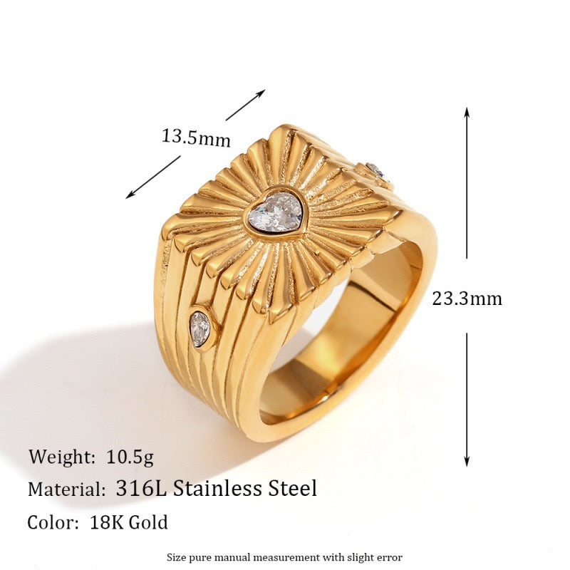 Celeste Heart Rings