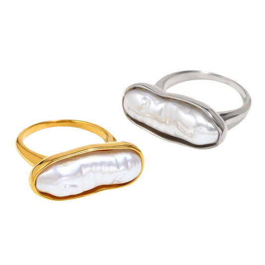 Pearly statement ring